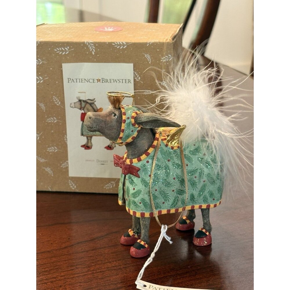 Patience Brewster Nativity David Donkey Mackenzie-Child’s Ornament Christmas